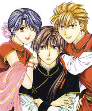 Fushigi Yuugi Characters Tasukiand Friends Wallpaper