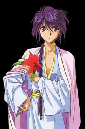 Fushigi Yuugi Nuriko With Flower Wallpaper