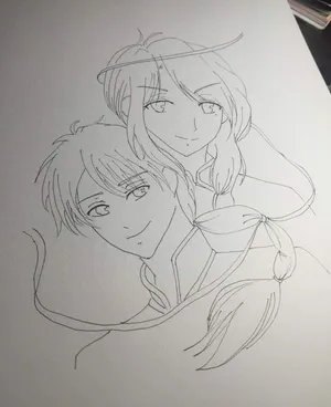 Fushigi Yuugi Nurikoand Friend Sketch Wallpaper