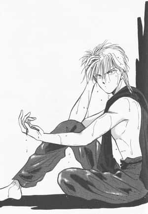 Fushigi Yuugi Tasuki Contemplative Pose Wallpaper