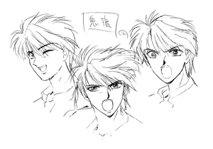 Fushigi Yuugi Tasuki Expressions Sketch Wallpaper