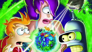 Futurama Colorful Visual Art Wallpaper