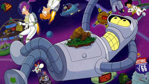 Futurama Outer Space Wallpaper