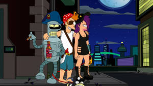 Futurama Pirates Cast Wallpaper