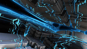 Futuristic 3d Technology Interface Wallpaper