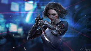 Futuristic Alita Battle Angel Wallpaper