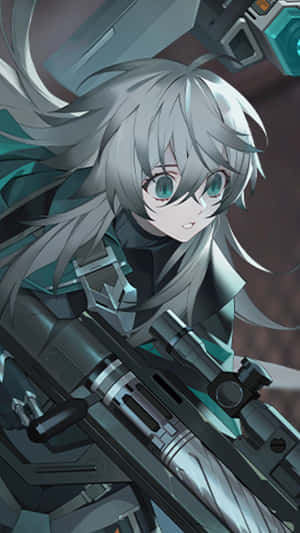 Futuristic Anime Girl Sniper Wallpaper