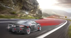 Futuristic Car Dashboard And Steering Wheel Wallpaper