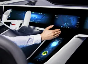 Futuristic Car Dashboard With Advanced Technology Features Wallpaper