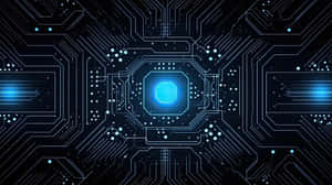 Futuristic Circuit Board Background Wallpaper