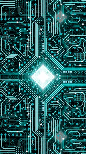 Futuristic Circuit Board Design Wallpaper