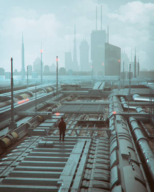 Futuristic City Art Wallpaper