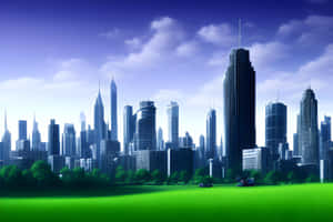 Futuristic Cityscape Illustration Wallpaper