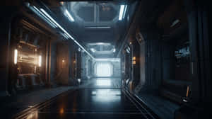 Futuristic_ Corridor_ Liminal_ Space Wallpaper