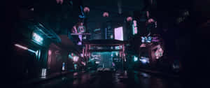 Futuristic Cyberpunk Dreamscape Wallpaper