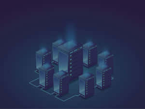 Futuristic Data Center Illustration Wallpaper