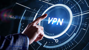 Futuristic Digital Effects Vpn In Blue Wallpaper