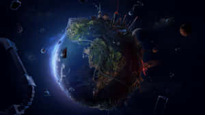 Futuristic_ Earth_ Concept_ Art Wallpaper