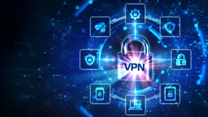Futuristic Effect Vpn Digital Lock Wallpaper