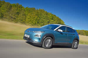 Futuristic Electric Vehicle On The Road Wallpaper