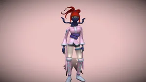 Futuristic Female Warrior3 D Model Wallpaper