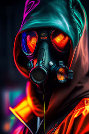 Futuristic Gas Mask Portrait Wallpaper