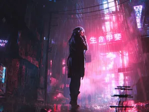 Futuristic Glowing Cityscape Wallpaper