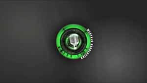 Futuristic Green Circle Interface Wallpaper