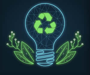 Futuristic Green Technology Concept Wallpaper