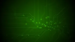 Futuristic Green Technology Concept Wallpaper