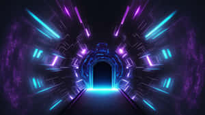 Futuristic Metaverse Portal Wallpaper
