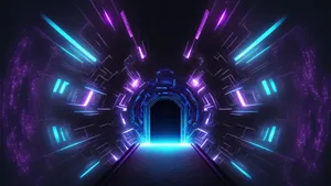 Futuristic Metaverse Portal Wallpaper