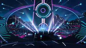 Futuristic Metaverse Virtual Arena Wallpaper