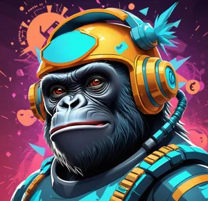 Futuristic Monkey Meme Wallpaper
