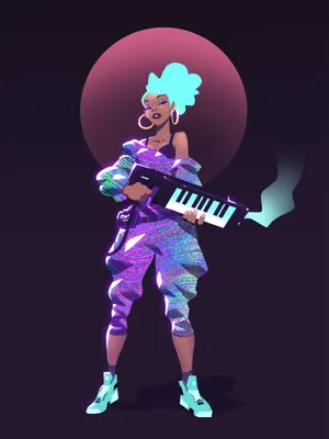 Futuristic Musician Artwork Wallpaper