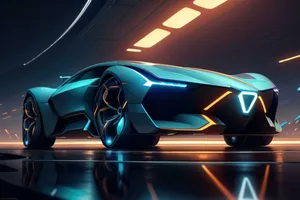 Futuristic Neon Lamborghini Concept Wallpaper