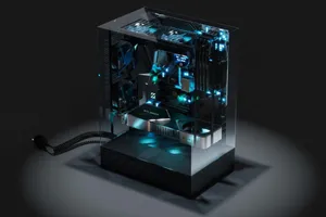 Futuristic P C Setup Wallpaper