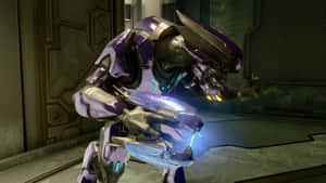 Futuristic Plasma Rifle In Action Wallpaper