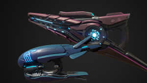 Futuristic Plasma Rifle In Action Wallpaper