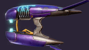 Futuristic Plasma Rifle In Action Wallpaper