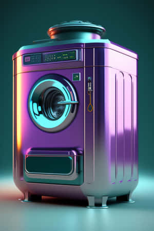 Futuristic Purple Washing Machine Wallpaper