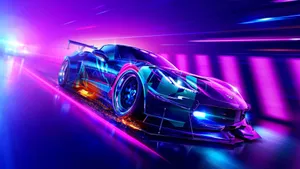 Futuristic Racing Car Speed Blur Wallpaper