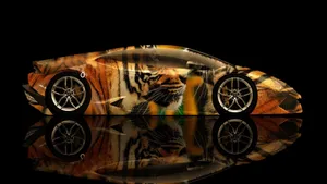 Futuristic Red Sports Car Concept Wallpaper