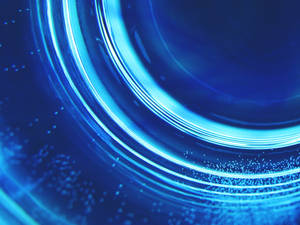 Futuristic Rings Dark And Blue Aesthetic Laptop Wallpaper