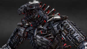 Futuristic Robot Godzilla Unleashing Havoc Wallpaper