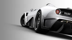 Futuristic Silver Sports Car Concept Wallpaper