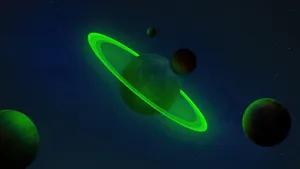 Futuristic Space Scene Wallpaper