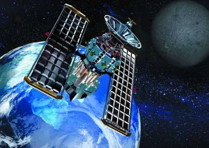 Futuristic Space Station Orbiting Earth Wallpaper