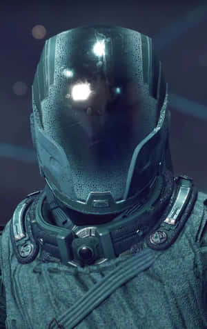 Futuristic Space Suit Helmet Wallpaper