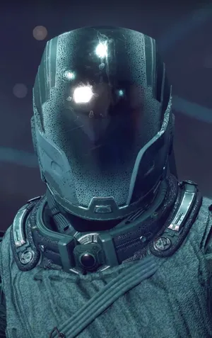 Futuristic Space Suit Helmet Wallpaper